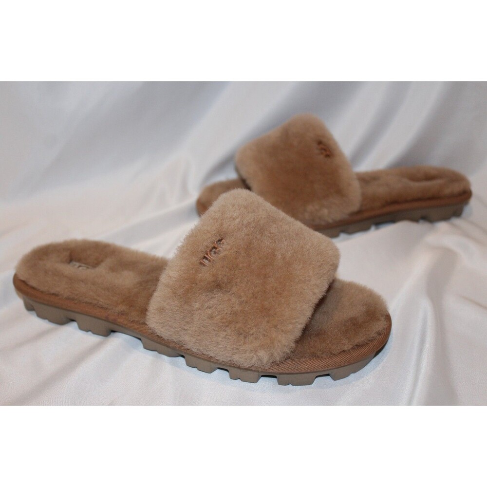 UGG WOMEN'S COZETTA SHEARLING SLIPPER SLIDES NIB CHESTNUT - Picture 3 of 5